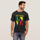 Afro-Amerikaanse Kleding Mannen Vrouwen Zwart Gesc T-shirt (Voorkant volledig)