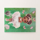 Afro-Amerikaanse kleine ballerina legpuzzel (Horizontaal)