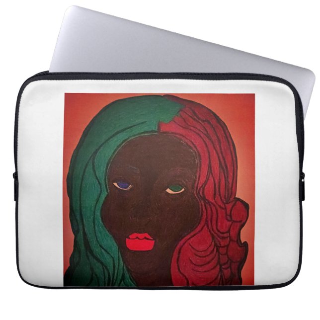 Afro-Amerikaanse kleurrijke muurkunst Laptop Sleeve (Voorkant)