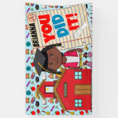 Afro-Amerikaanse kleuterschool Afstuderen Banner | (Verticaal)