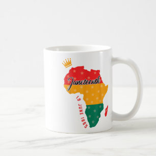 Afro-Amerikaanse Koningin Afrikaanse Vlag Bevrijdi Koffiemok