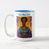 Afro-Amerikaanse koningin Moederdag Tweekleurige Koffiemok (Links)