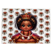 Afro-Amerikaanse koninklijke prinses Elegant Groot Cadeauzakje (Achterkant)