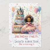 Afro-Amerikaanse kroonprinses kasteel Abstract Kaart (Voorkant / Achterkant)