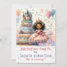 Afro-Amerikaanse Kroonprinses Kasteel Abstract 