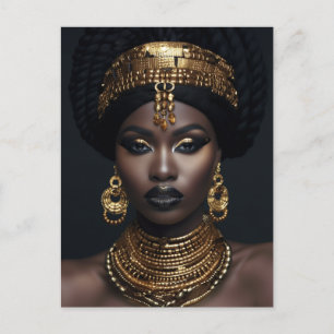 Afro-Amerikaanse kunst aan de muur, zwarte vrouw k Briefkaart