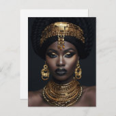 Afro-Amerikaanse kunst aan de muur, zwarte vrouw k Briefkaart (Voorkant / Achterkant)