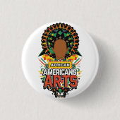 Afro-Amerikaanse Kunst Ronde Button 3,2 Cm (Voorkant)