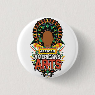 Afro-Amerikaanse Kunst Ronde Button 3,2 Cm