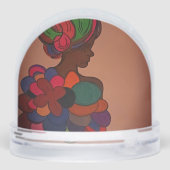 Afro-Amerikaanse kunst sneeuw Wereldbol Sneeuwbol (Achterkant)