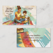 Afro-Amerikaanse leraar Babysitter Kinderopvang Visitekaartje (Voorkant / Achterkant)