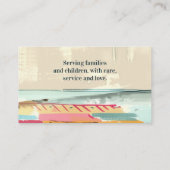 Afro-Amerikaanse leraar Babysitter Kinderopvang Visitekaartje (Achterkant)