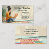 Afro-Amerikaanse leraar Babysitter Kinderopvang Visitekaartje (Voorkant / Achterkant)