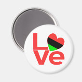 Afro-Amerikaanse LIEFDE Magneet (Voorkant / Achterkant)