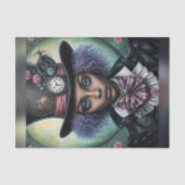 Afro-Amerikaanse Mad Hatter Decoupage Papier (Voorkant)