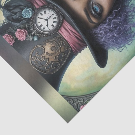 Afro-Amerikaanse Mad Hatter Decoupage Papier (Detail)