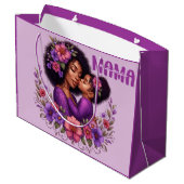 Afro-Amerikaanse Mama & Dochter Moederdag Groot Cadeauzakje (Achterkant Gekanteld)