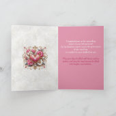 Afro-Amerikaanse Mama in wording Roze & Goud Kaart (Binnen)