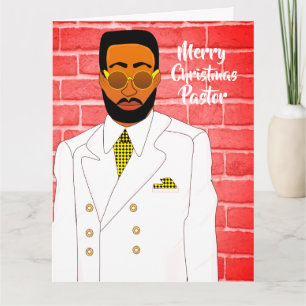 Afro-Amerikaanse man Prettig kerstfeest Kaart