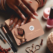 Afro-Amerikaanse manicure salon QR-code Visitekaartje