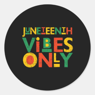Afro-Amerikaanse Mannen Juneteenth Black Vrouwen Ronde Sticker