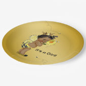 Afro-Amerikaanse meisje bij Baby shower Papieren Bordje (Gekanteld)