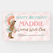 Afro-Amerikaanse meisje hoofdtooi Native American Spandoek (Horizontaal)