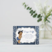 Afro-Amerikaanse meisje luier loterij tickets Informatiekaartje (Staand voorkant)