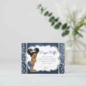 Afro-Amerikaanse meisje luier loterij tickets Informatiekaartje (Staand voorkant)