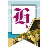 Afro-Amerikaanse meisje piraat verjaardag Bunting  Vlaggetjes (Tweede vlag)