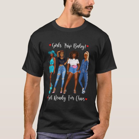 Afro-Amerikaanse meisjes reis Baby Grappige vakant T-shirt (Voorkant)