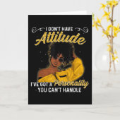 Afro-Amerikaanse Melanine Koningin Black Girl Magi Kaart (Gele Bloem)