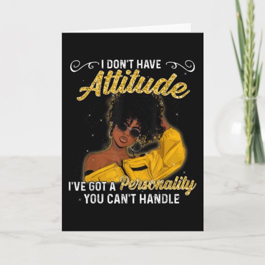 Afro-Amerikaanse Melanine Koningin Zwarte Meisje M Kaart (Voorkant)