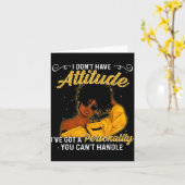 Afro-Amerikaanse Melanine Koningin Zwarte Meisjes  Kaart (Gele Bloem)