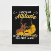 Afro-Amerikaanse Melanine Koningin Zwarte Meisjes  Kaart (Voorkant)