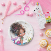 Afro-Amerikaanse Mermaid Party Paper Bord (Feest)