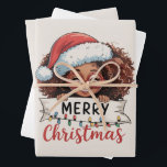 Afro-Amerikaanse Merry Christmas African Black Inpakpapier Vel<br><div class="desc">Afro-Amerikaanse Merry Christmas African Black</div>