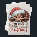 Afro-Amerikaanse Merry Christmas African Black Inpakpapier Vel<br><div class="desc">Afro-Amerikaanse Merry Christmas African Black</div>