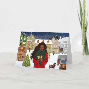 Afro-Amerikaanse Merry Christmas Kaart