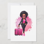 Afro-Amerikaanse Miss naar Mrs Bruiloftsfeest Kaart (Achterkant)