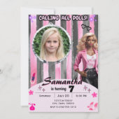 Afro-Amerikaanse Mode Doll Birthday Kaart (Voorkant)