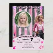 Afro-Amerikaanse Mode Doll Birthday Kaart (Voorkant / Achterkant)