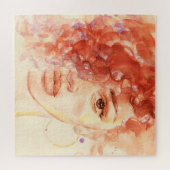 Afro-Amerikaanse mode, waterverf illustratie. Legpuzzel (Horizontaal)