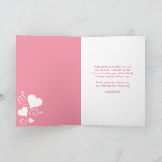 Afro-Amerikaanse moeder & dochter Happy Moederdag Kaart (Binnen)