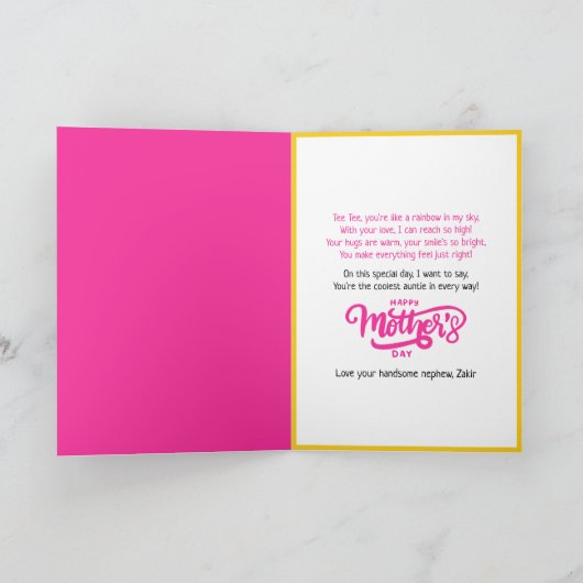 Afro-Amerikaanse moeder en zoon Gelukkige Moederda Kaart (Binnen)