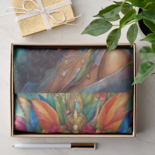 Afro-Amerikaanse moeder Natuur Decoupage papier (Geschenk)