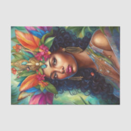 Afro-Amerikaanse moeder Natuur Decoupage papier