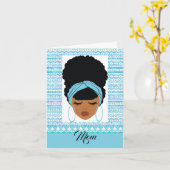 Afro-Amerikaanse Moederdagkaart Kaart (Gele Bloem)