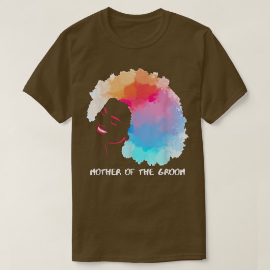 Afro-Amerikaanse MoedersdagMoeder van de Bruidegom T-shirt (Design voorkant)