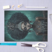 Afro-Amerikaanse mooie Voodoo Queen Tissuepapier (Craft)